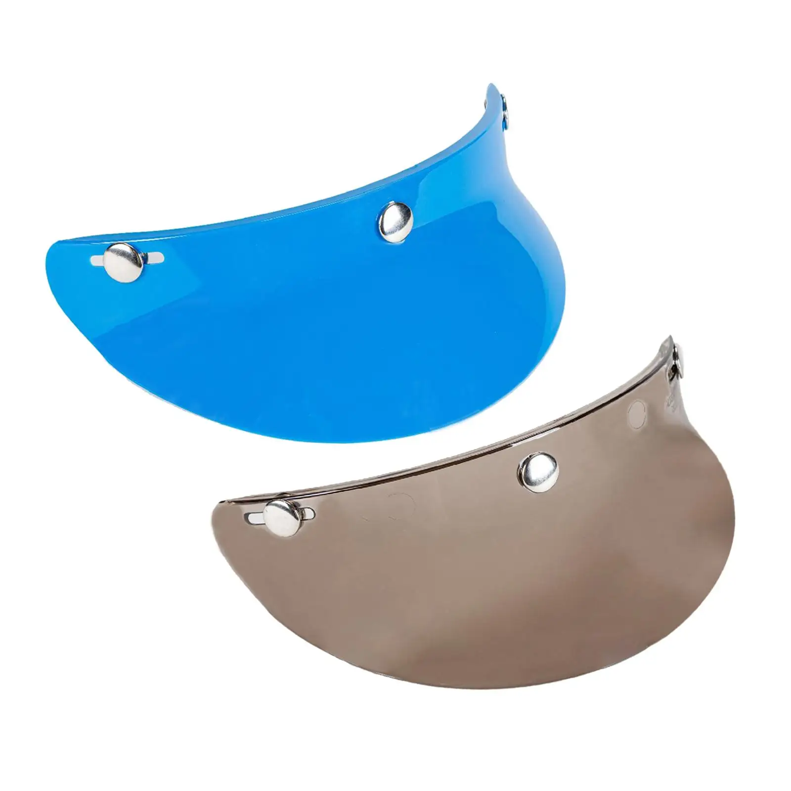 2 Pieces -Snap Motorcycle Helmet Visor Visor Sunshade Shield Protector