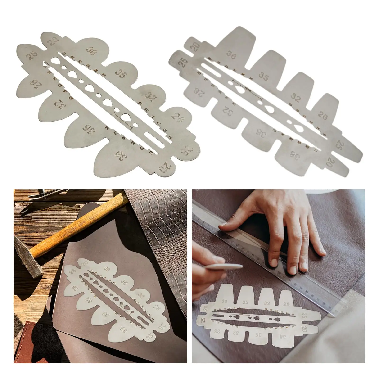 Leather Belt Positioning Ruler Belt End Tool Lightweight DIY Crafts Cutting