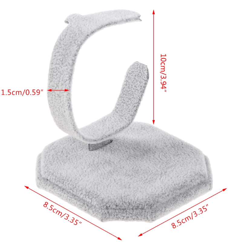 Schwarz c-förmiges Armband regal Wildleder kratz feste Uhr Display Rack Armband Lager regal Produkt Display Rack – Detail 3