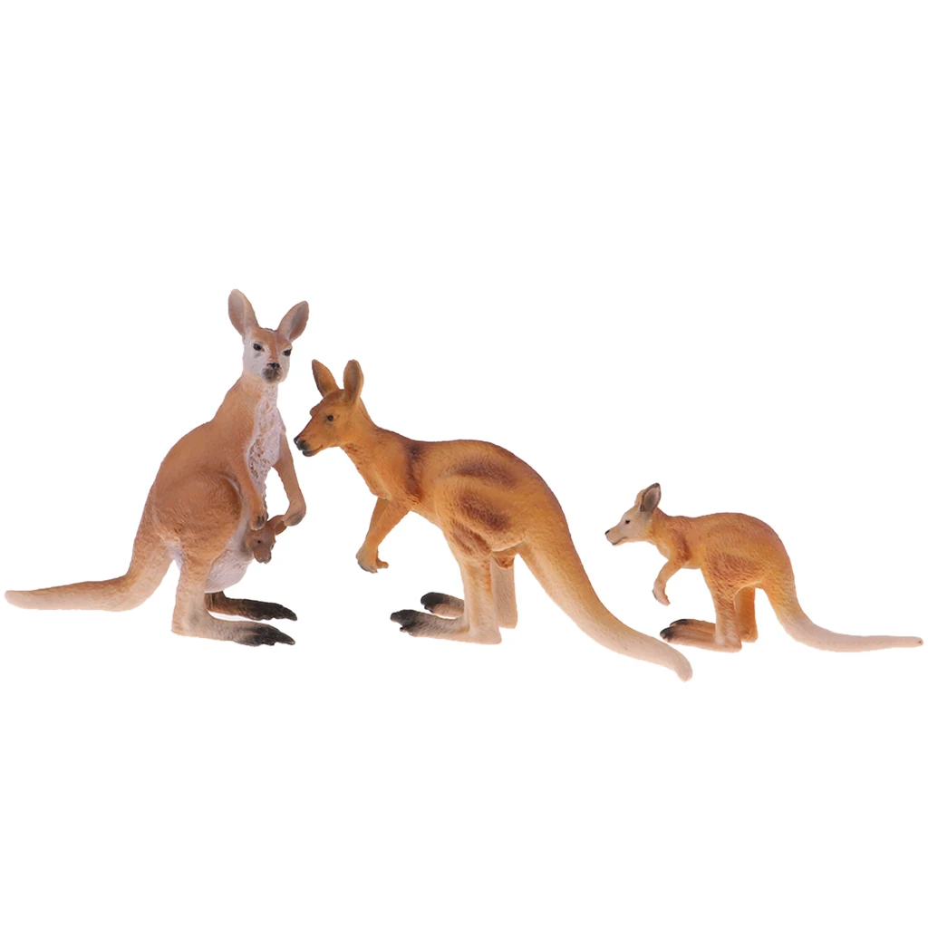 Realistic Animal Model Kangaroo Miniatures for Animal Ornaments Collectibles