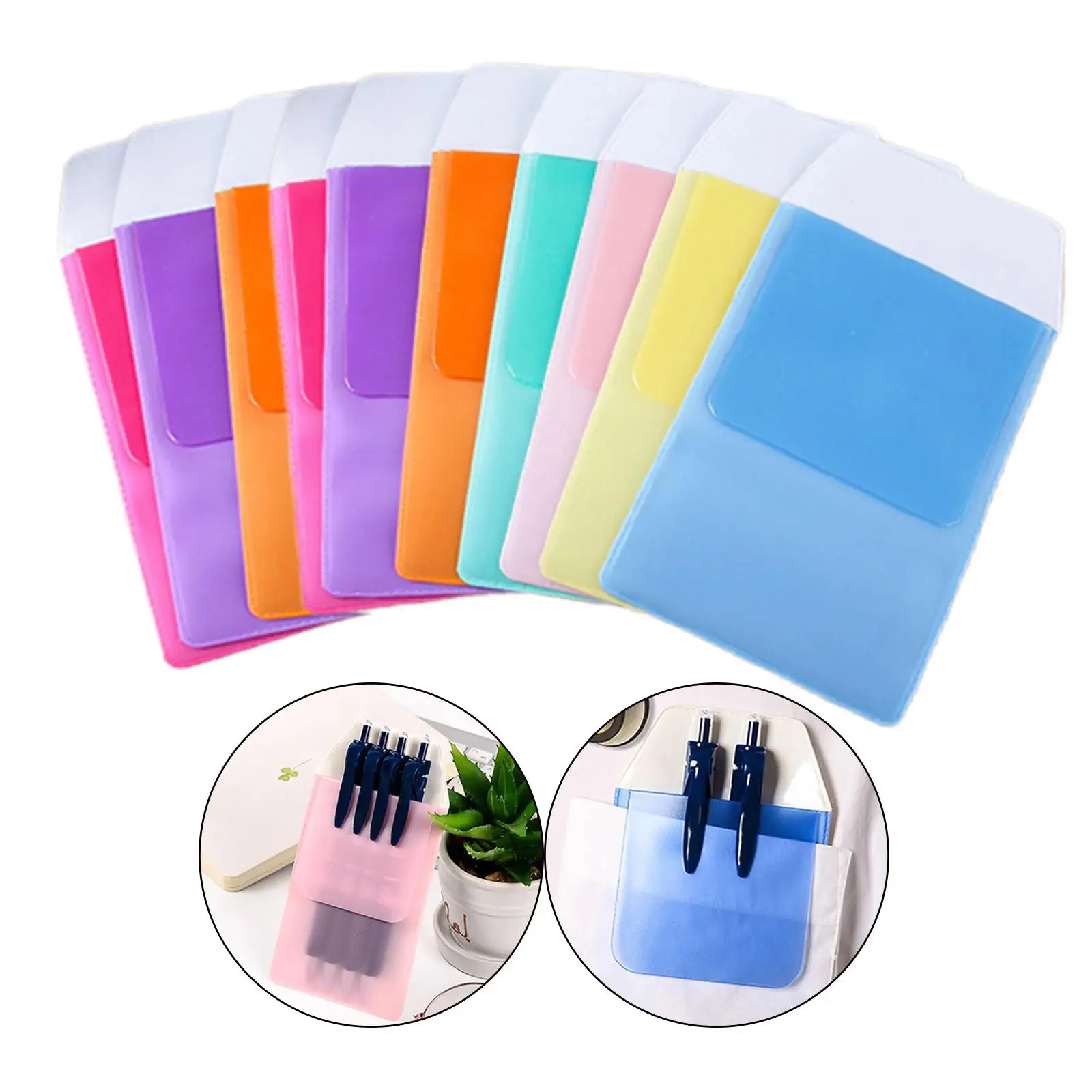 10 Pieces Shirt Pocket Protector PVC Pocket Protectors for School Office Supplies