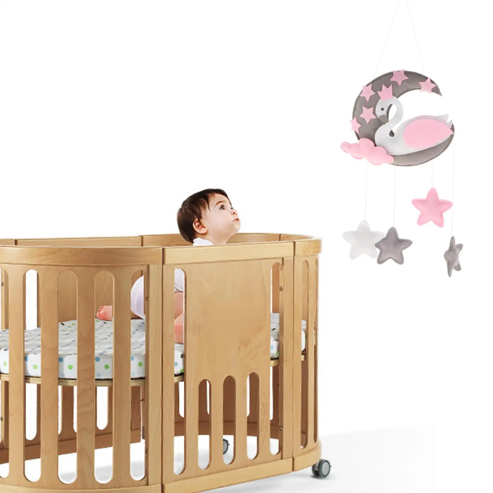 Infant Baby Mobile Hanging Baby Crib Rattles Crib Toys Nursery Toys Bed Bell Toy for Newborn Toddlers Kids Girls Birthday Gifts