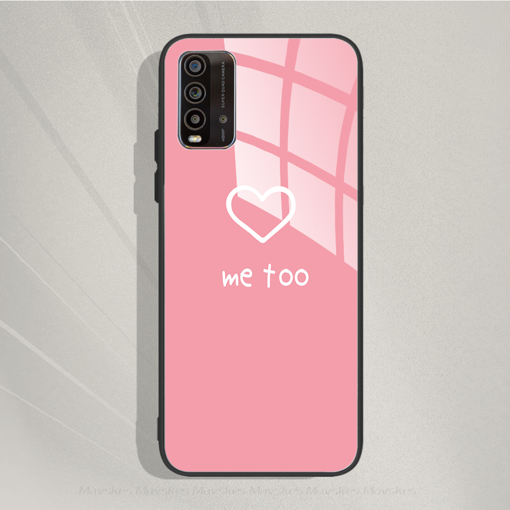 Cover For Xiaomi Redmi 9T 9A 9 9C Capa Bumper Tempered Glass Phone Case For Redmi 9 A C T Note 8 8T 9 10 10X Pro 10s 4G 5G Funda