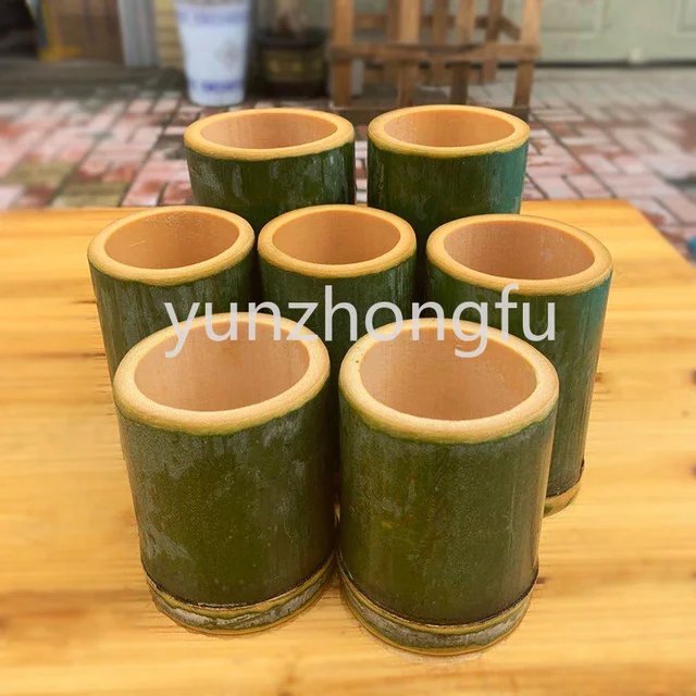 Chinese Style Bamboo Cups Dessert Cup Handmade Novelty Creative