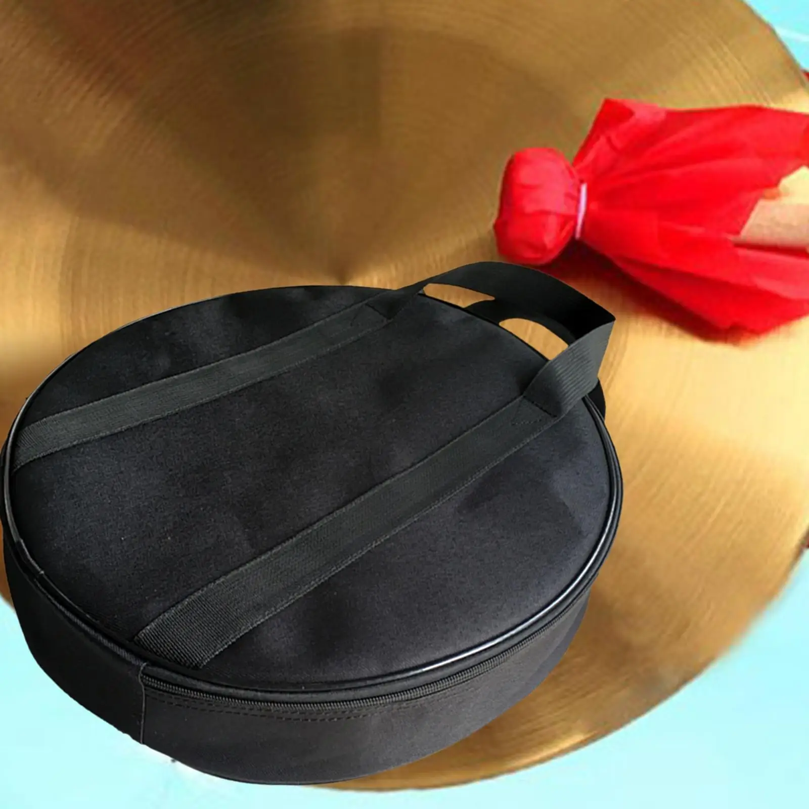 Durable Cymbal Resistant Dumb Drum Bag Dust Proof Black Oxford Cloth Shoulder