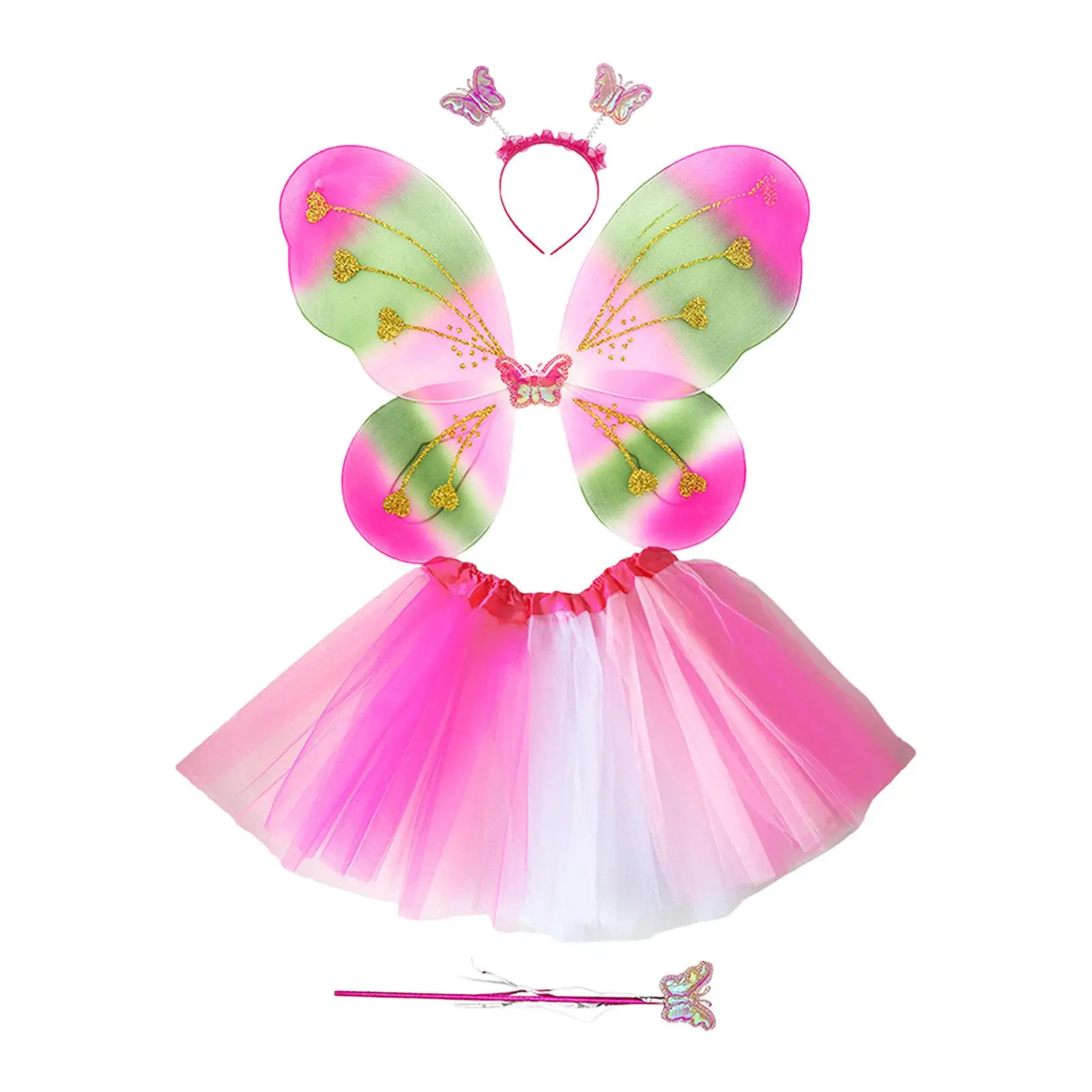 Fairy Wing for Girls Cosplay Clothes Children Girls Decorative Gifts Angel Wing for Carnival Party Festival Pretend Play