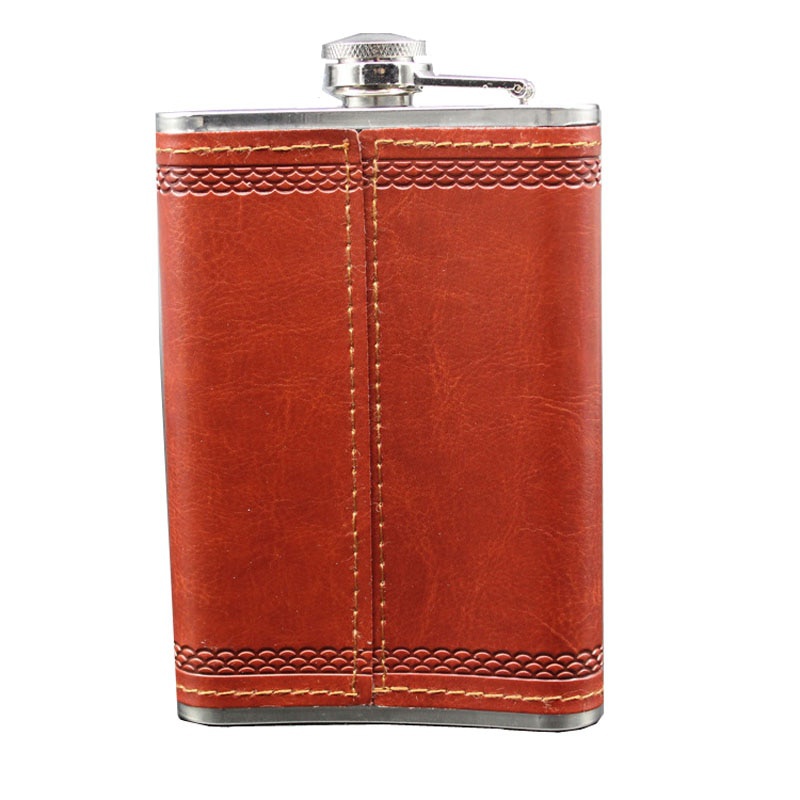 Description Picture 5 of itemHip Flask with Funnel 9Oz Stainless Steel for Liquor Outdoor Whiskey PU Leather Pocket Alcohol Men Gift Set