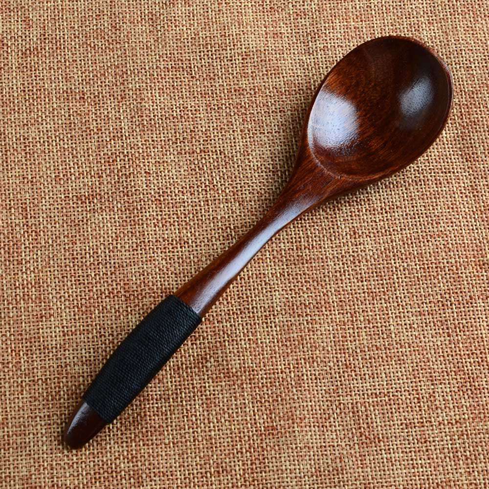 Description Picture 5 of itemWooden Spoon Small Cooking Scoop Teaspoon Catering Household Kitchen Accessories For Coffee Lamian Noodles, Rice,Corn Soup 스푼 #M