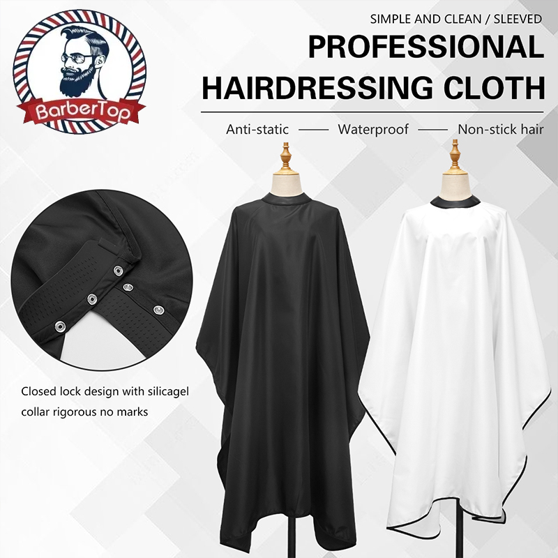 Best of Barbertop Haircut Cloth Salon Waterproof Barber White Cape Hairdresser Apron Hair Cut Hairdress Gown Hairdressing Coat Reviews & Tips