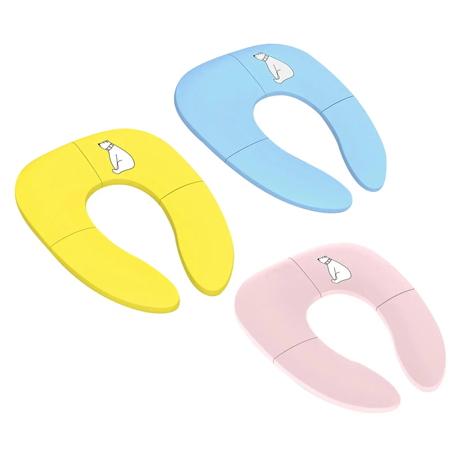 Folding Toilet pad Reusable training Seat Potty Ring Toilet Seat pad Toilet Ring for Round and Oval Toilets Child Boys Baby