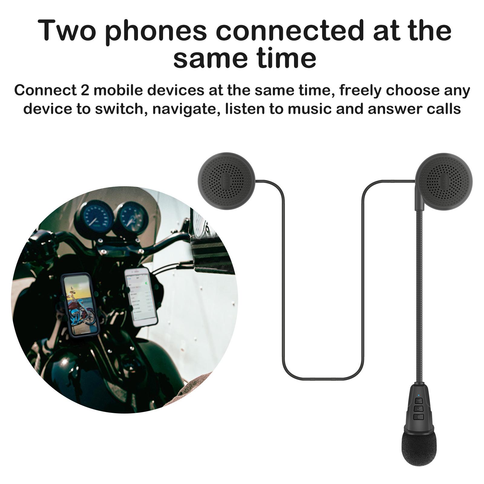 Motorcycle  Headset 1Pair Stereo Motorcycle Helmet Bluetooth Headset for