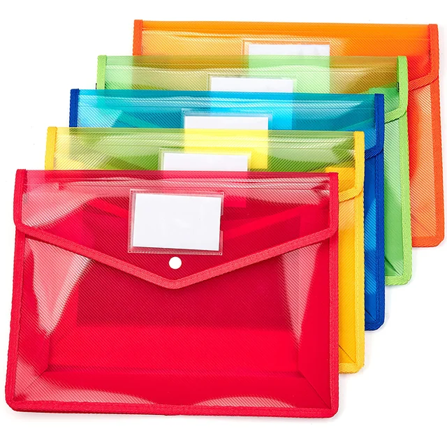 20 Pcs A4 Transparent Binder Folders Plasticssss Pockets Clear Organizer  Insert Bags School Envelopes - AliExpress