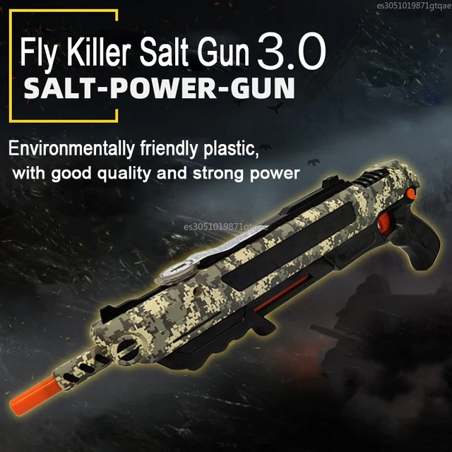 2023 New 4.0 Upgraded Laser Aiming Salt Gun Fly and Mosquito Killer Adult  Simulation Toy Fly Killer