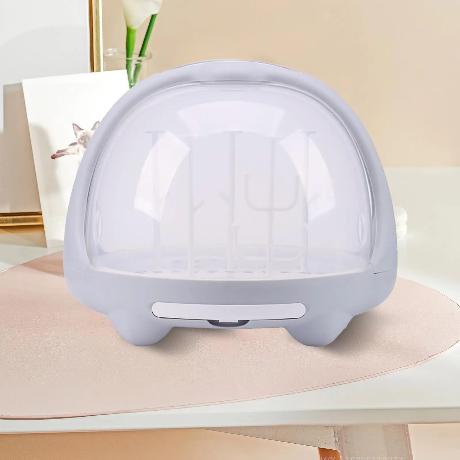 Baby Bottle Drying Rack Storage Box Dustproof Nursing Cutlery Box Container for Kitchen Home Cabinet Pump Parts Accessories