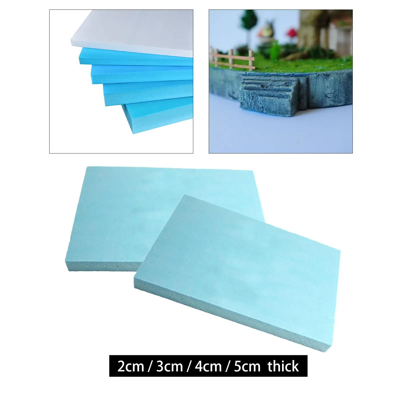 2x Craft Board Foam DIY Landscape Scenery Building Modelling Foam Plate Foam Slab Diorama Base for Hobby Arts Crafts Scenic