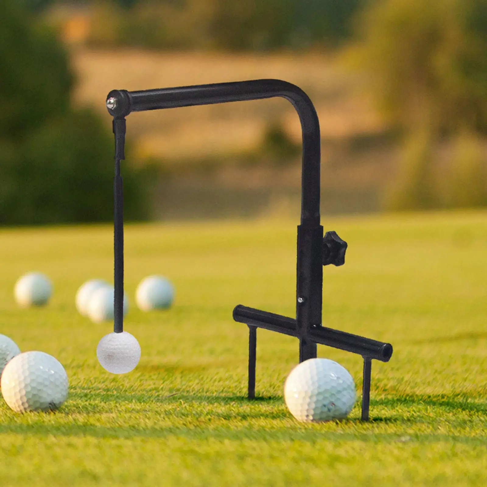 Adjustable Golf Swing with Ball Trainer Aid Device Ball Chipping Hitting Practice Swing Helper Outdoor Accessories