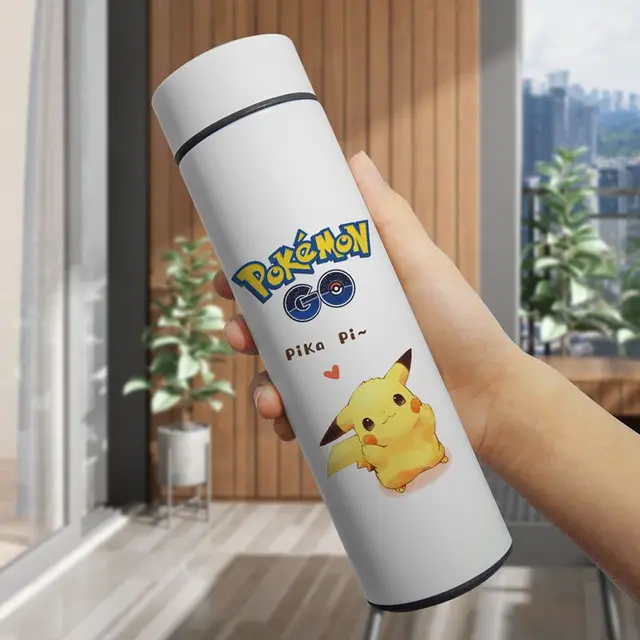 New Pokemon Pikachu Smart Stainless Steel Thermos Temperature