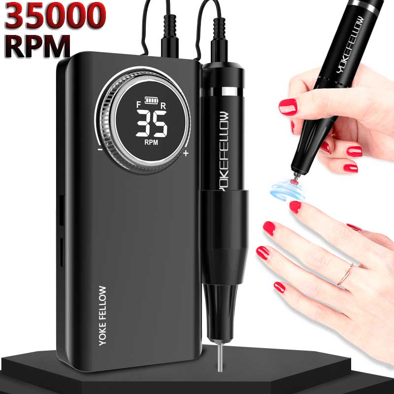 Best of 35000RPM Nail Drill Machine With HD LCD Display Rechargeable Nail Master For Manicure Portable Nail Drill Milling Machine Reviews & Tips