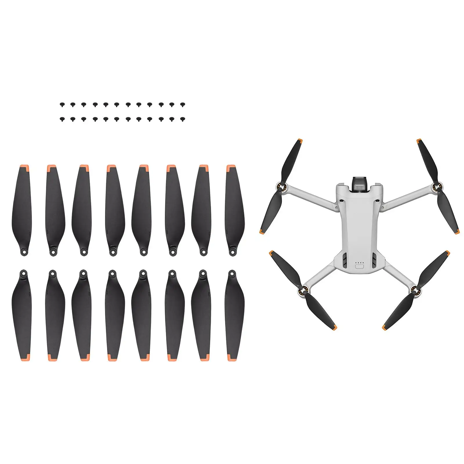 Propellers for Mavic Mini 3 Pro Light in Weight Silent Flight Stable Momentum Low Noise Aircraft Propellers Orange Tip