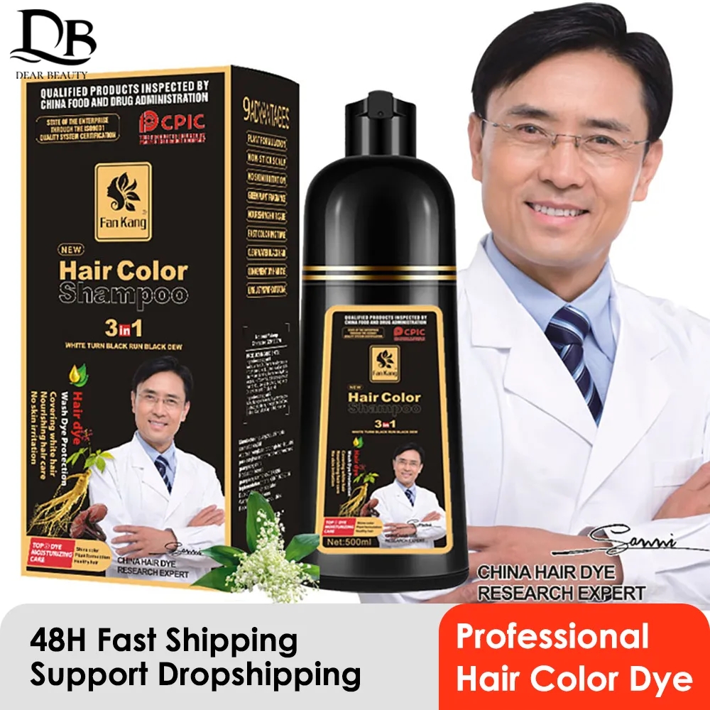 Best of 500ml Hair Dye Shampoo Covering Gray Hair Permanent Hair Coloring Dye Shampoo Natural Organic Haircare Product For Men And Women Reviews & Tips