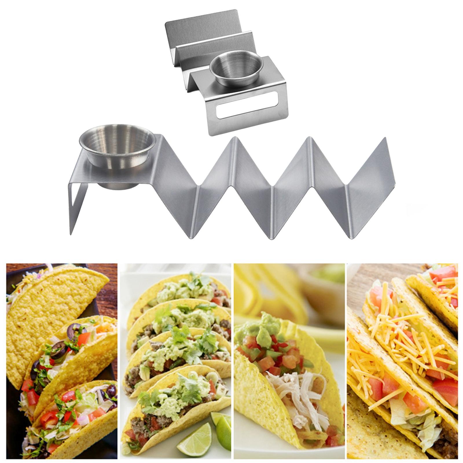 Taco Holder Stand Wave Shape Taco Tray Taco Rack Server Plate for Restaurant,