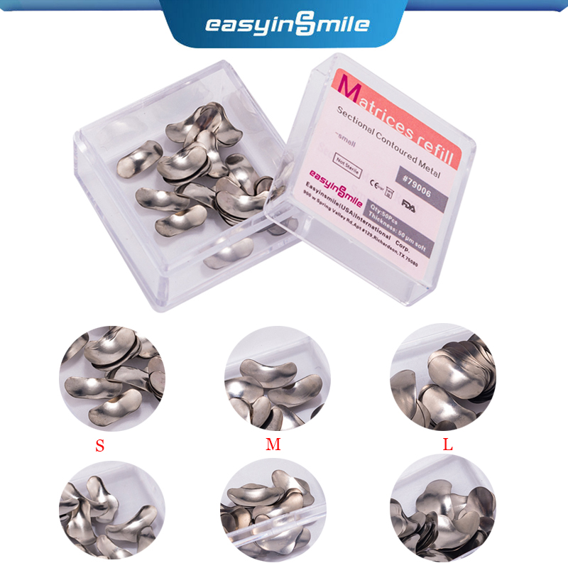 Best of 50 Pcs / Set Dental Sectional Contoured Matrices Refill Matrix Band Wedges Metal Stainless Steel High Quality Reviews & Tips