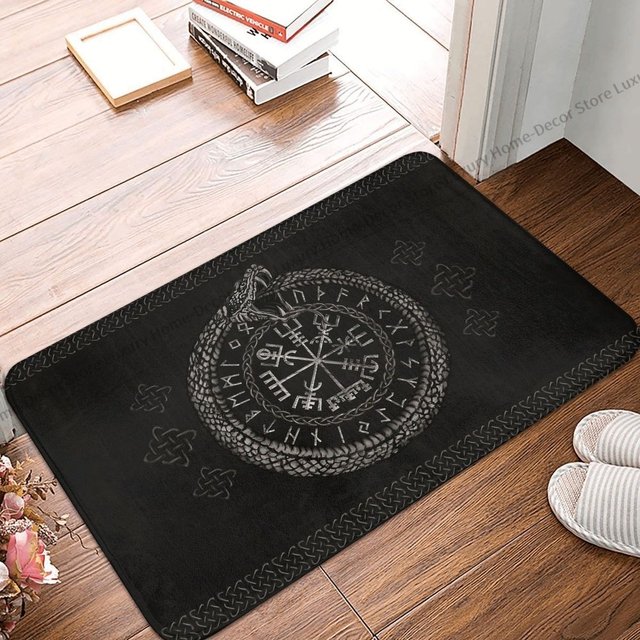 Viking Raven and Runic Viking Area Rug, Personalized Carpet Viking, Viking Carpet Bedroom, Viking Decor, Viking Rug, Viking Area outlets Rugs