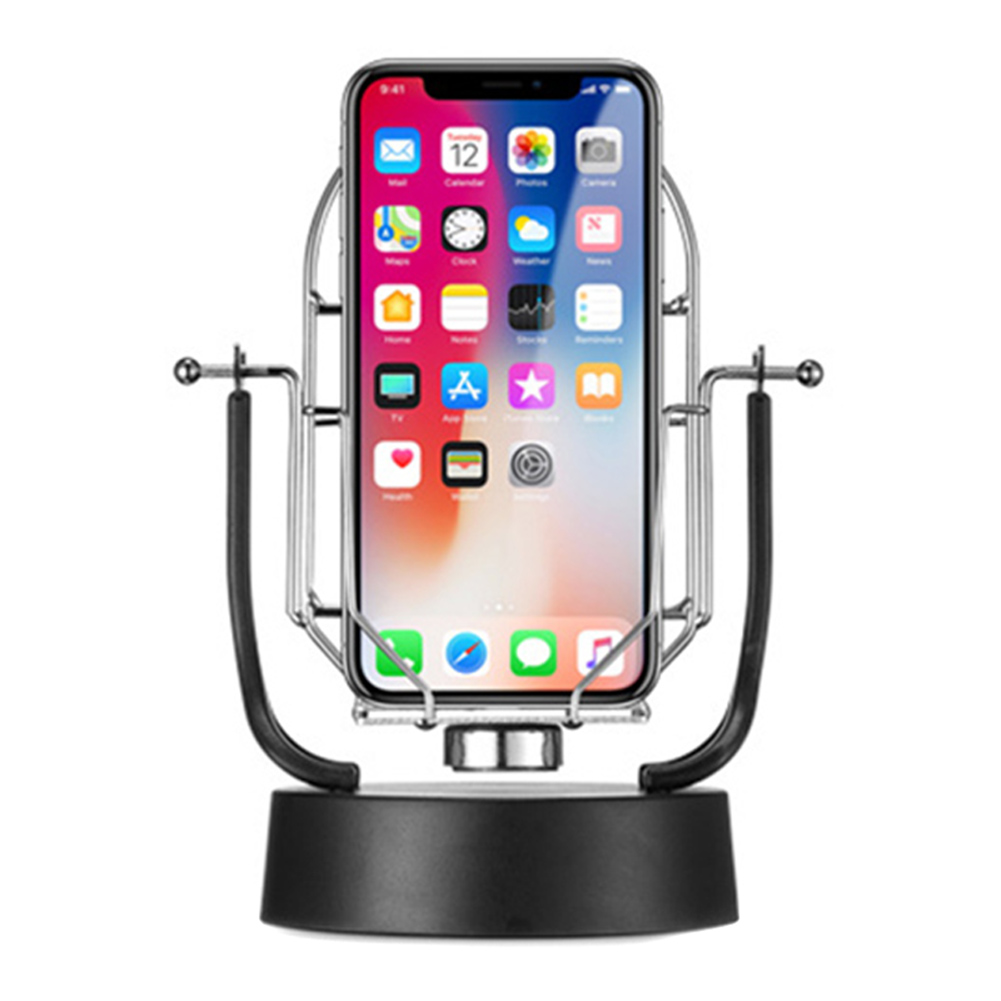 Doppel-Telefon-Schaukelgerät, automatisch, tragbar, automatischer Shake-Wiggler, Schritt-Telefonhalter für Schreibtischhalterung, Smartphone-Ständer – Detail 9