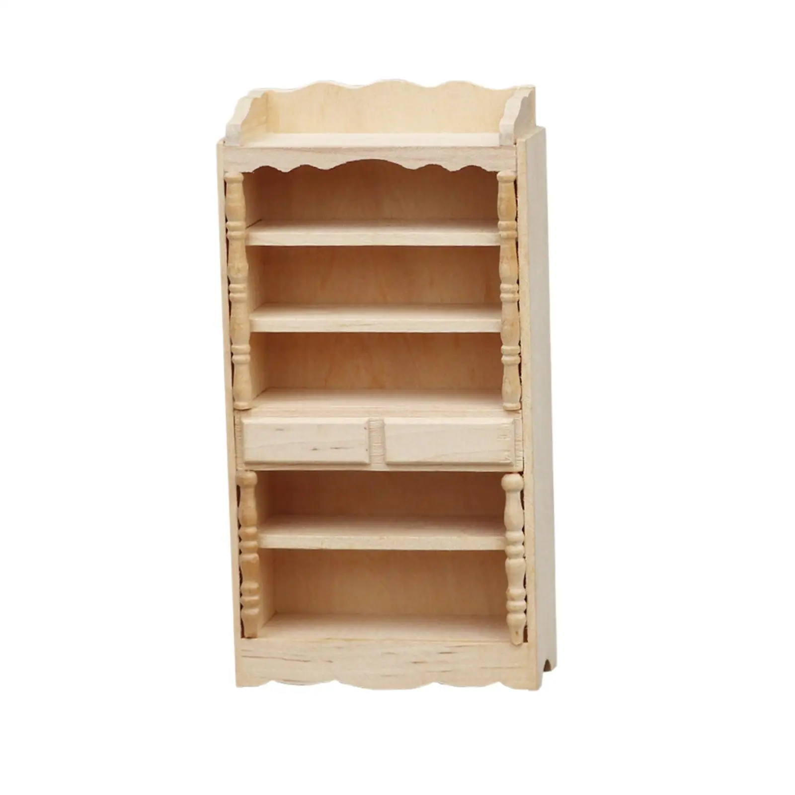 1:12 Scale Miniature Cupboard Organizer Handmade Display Cabinet Dollhouse