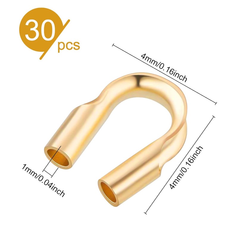 30 Stück 14 Karat Gold gefüllter Drahtschutz, U-förmige Erkenntnisse für die DIY-Schmuckherstellung – Detail 1