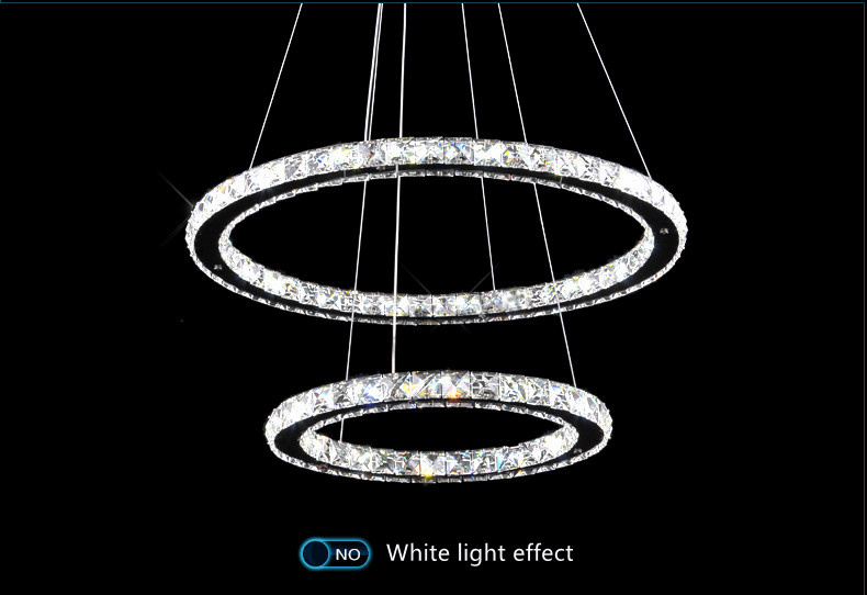 Nordic Luxury K9 Crystal Ring Led Chandelier Creative Pendant Lamps Living Room Restaurant Bedroom Modern Home Lighting Decor