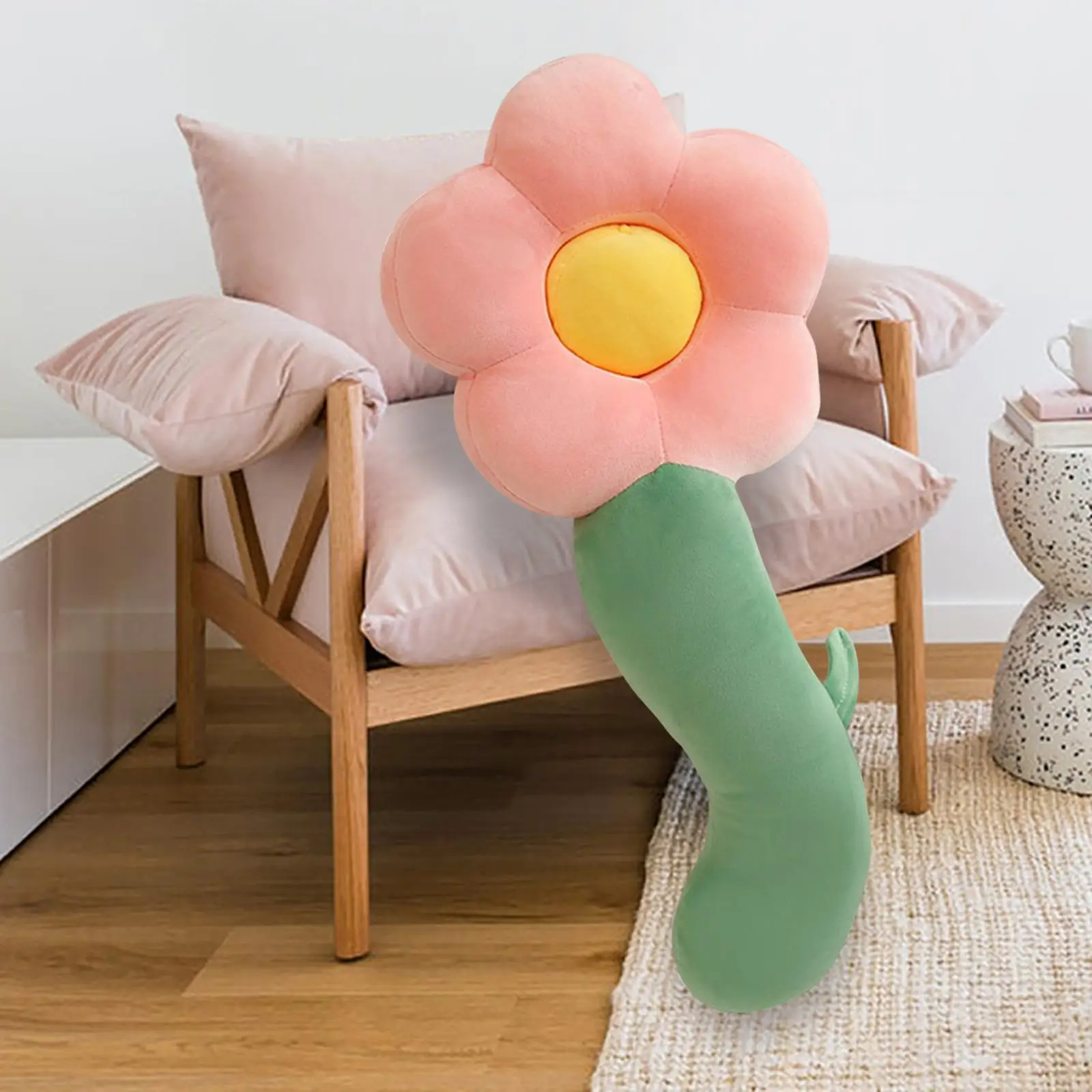 Bedside Cushion Leg Clamp Long Pillow Stuffed Plush flowers doll flowers body Pillows for Valentine