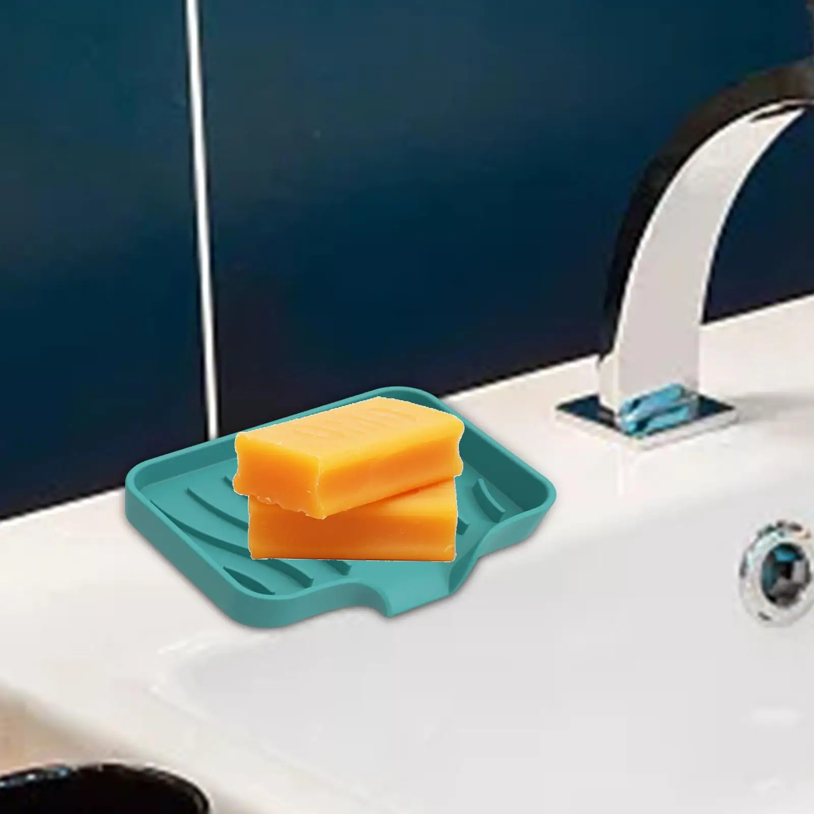 Portable Soap Dish Anti Skid Decorative Self Draining Storage Case Plate Tray Soap Box for Counter Bathroom Shower Hotel Gym