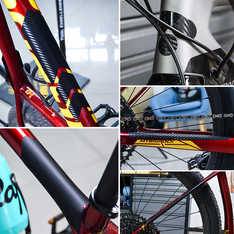 Fahrradkette Schutzaufkleber Mountainbike Pflege Kettenaufkleber Klapprahmen Schutzfolie Anti-Kratz Rhino Skin Aufkleber – Detail 6