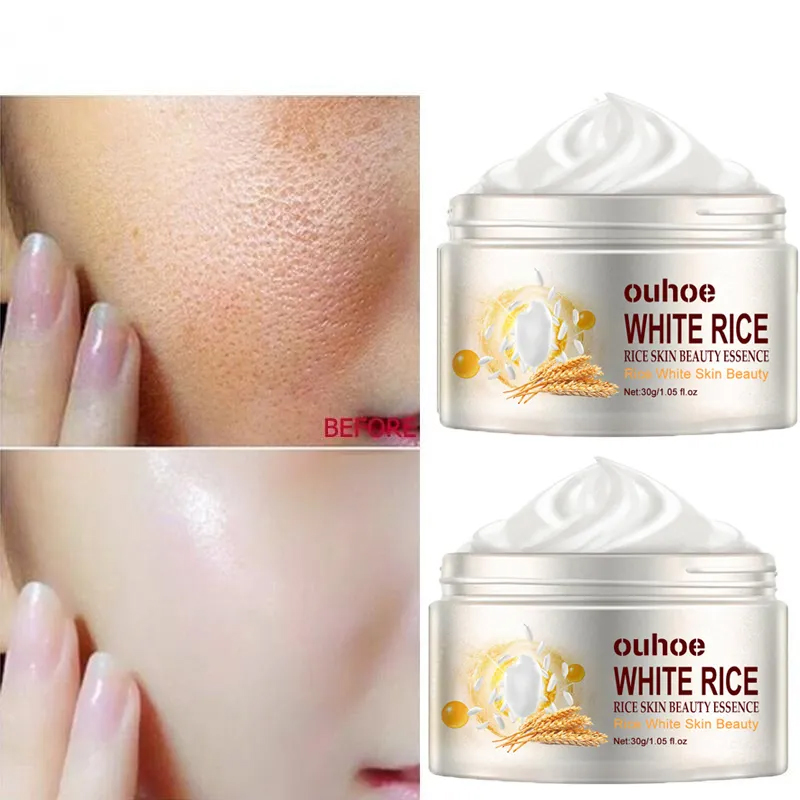 Best of White Rice Whitening Face Cream Anti Wrinkle Fade Fine Lines Gel Remove Melanin Improve Dullness Moisturizing Brighten Skin Car Reviews & Tips