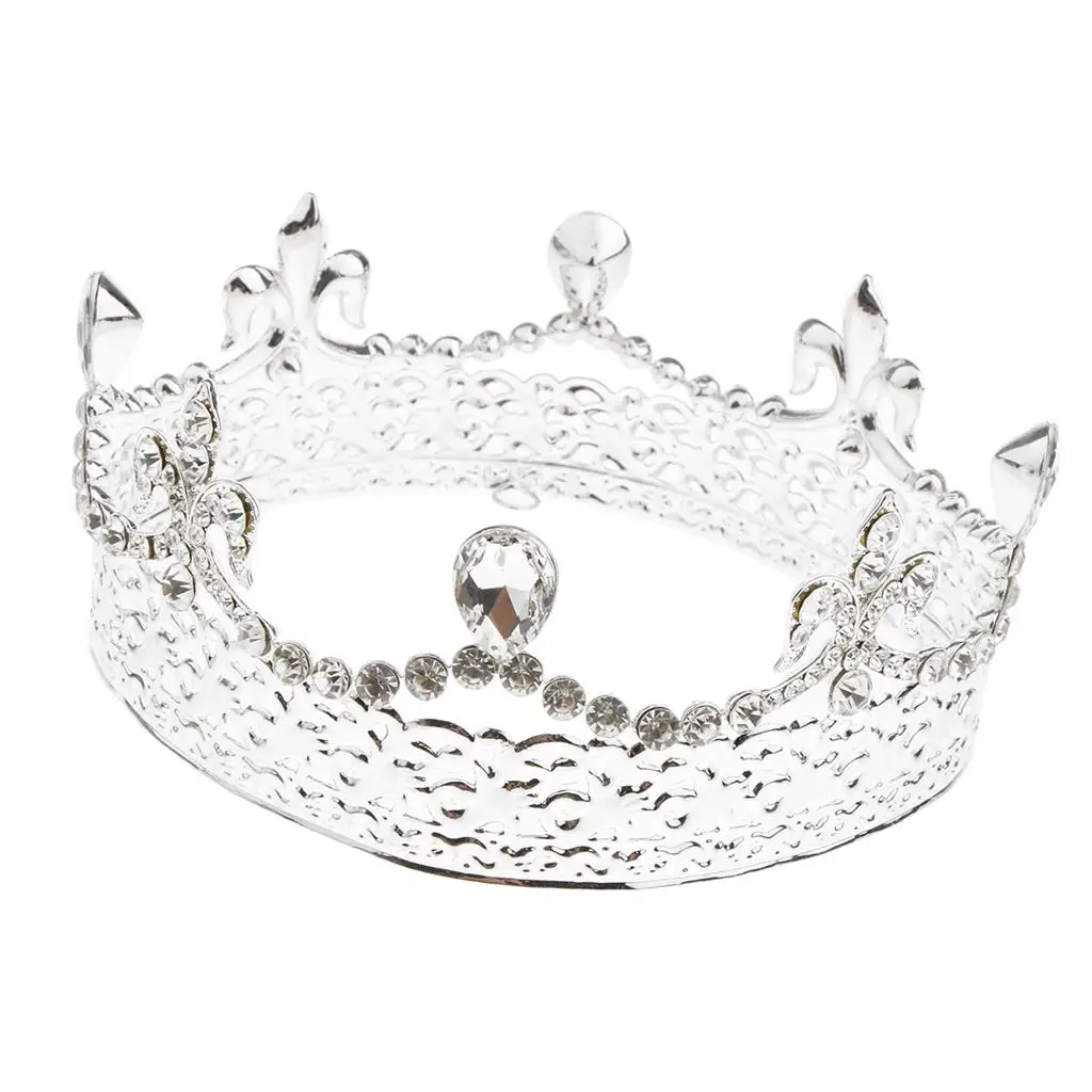 Baroque Style Rhinestones Tiara Hairband Bridal Wedding Prom Crown Headband ( Golden, Pick)
