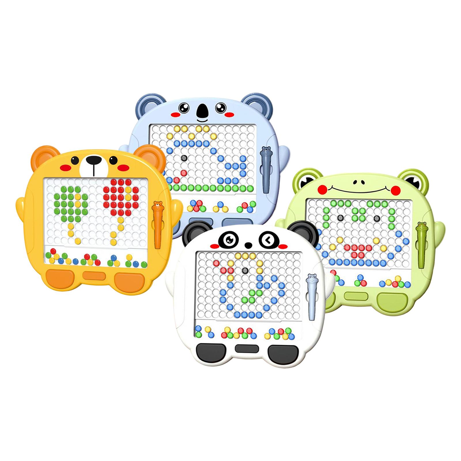 Portable Drawing Board Early Education Color Recognition with Colourful Beads Painting Board for Toddlers Boys Holiday Gift