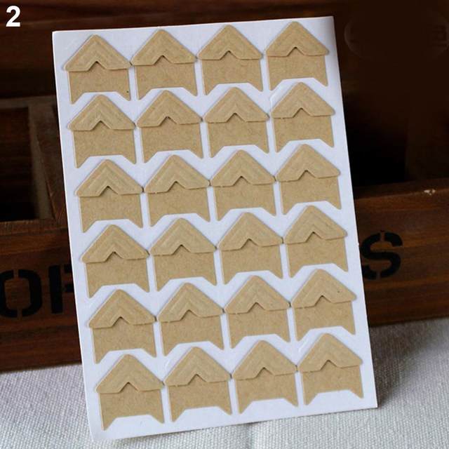 24pcs Self Adhesive Photo Corner Photo Album Scrapbook Frame