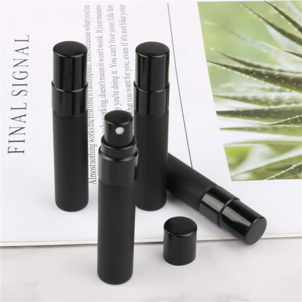 Best of 5ml 10ml Matte Black Color Portable Glass Refillable Perfume Bottle Spray Pump Empty Atomizer Vial Cosmetic Container For Travel Reviews & Tips