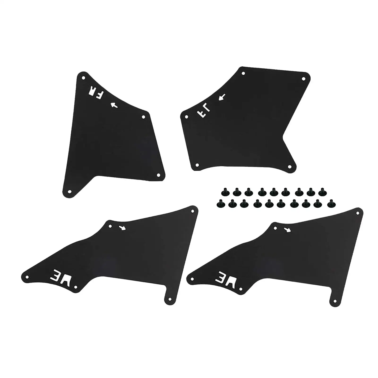 4 Pieces Splash Guard Fender Liner Shields Replaces Durable Premium Splash Shield Guard Flap for Toyota Overbearing Prado