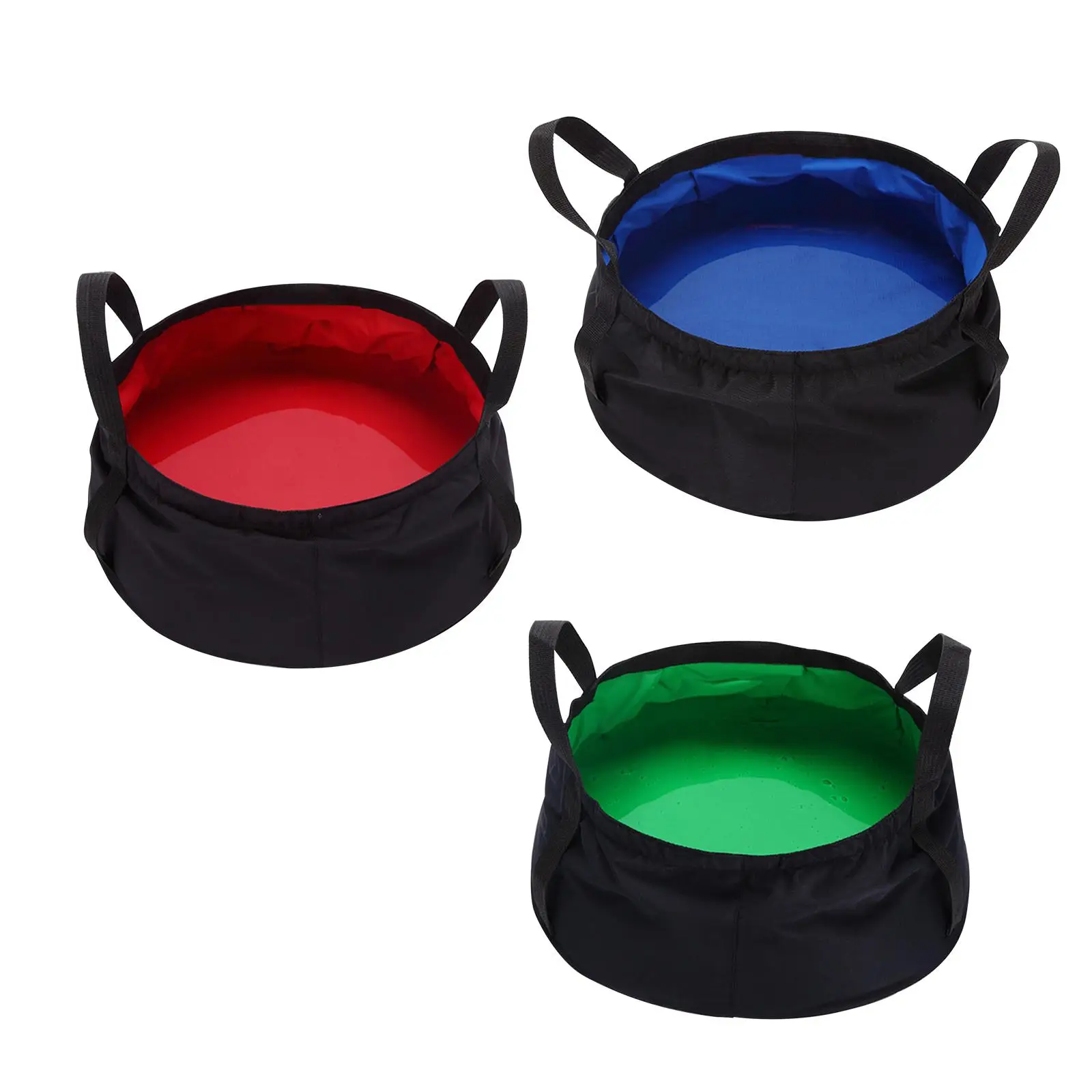 Collapsible Bucket Foldable Camping with carry Hiking Wash Basin Hiking