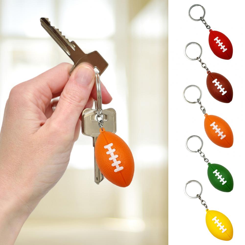 Description Picture 3 of itemMini Rugby Football Sport Souvenir Keyring Keychain Charms Anti-fall Ornamental Rugby Key Ring Pendant Jewelry Accessories