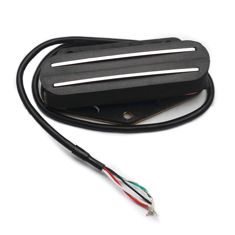 Description Picture 6 of itemBlack with Silver Dual Rail Dual Coill Magnetic Bridge Pickup Humbucker for Telecaster Electric Guitar