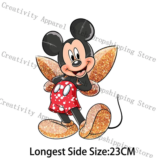 Autocollants en vinyle Disney Minnie and Destroy AndrVinyl pour vêtements,  patchs pour femmes et enfants, bricolage, accessoire de t-shirt, applique,  transfert de chaleur, patch, cadeau - AliExpress