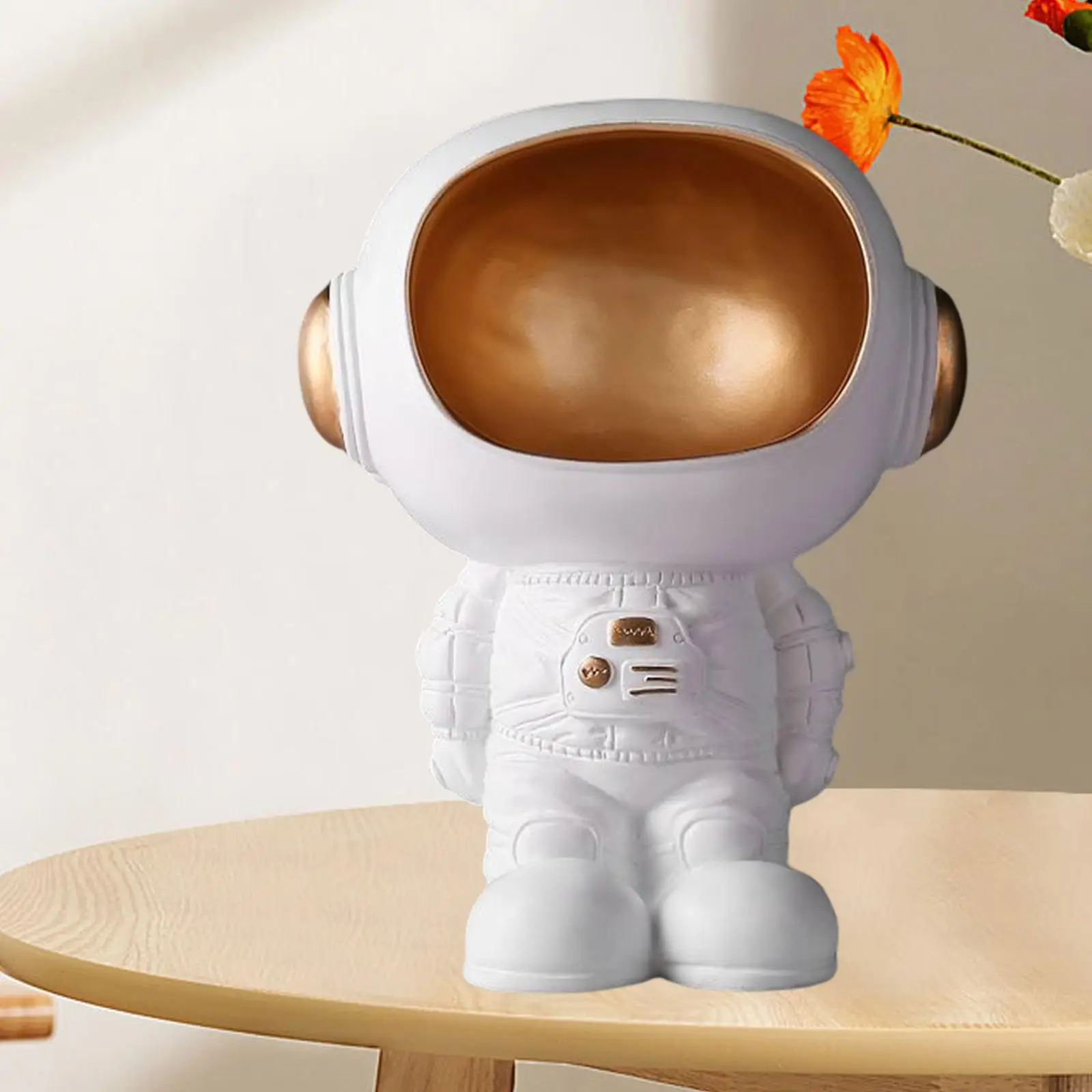 Astronaut Statue Sculpture Storage Bowl Sundries Container for Entrance Living Room Office Decor