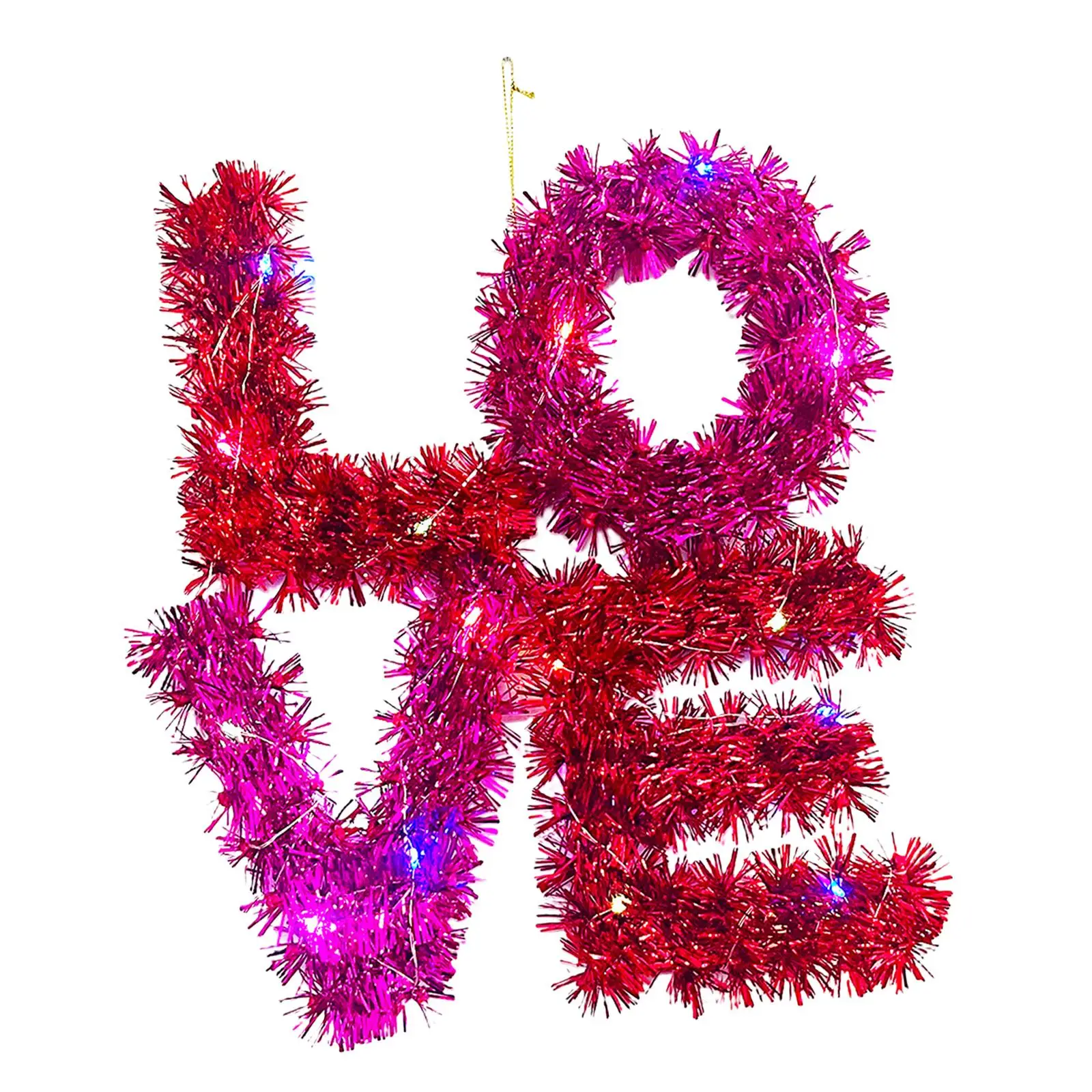 Love Sign with Light Hanging Decoration Ornament for Anniversary Indoor Door