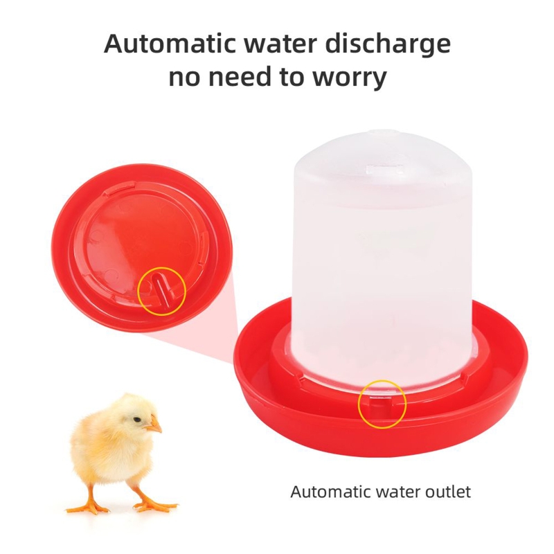 Chick Waterer Feeder Plastic Automatic Poultry Waterer Containers for Chickens Birds Pigeons Quails Easy to Use