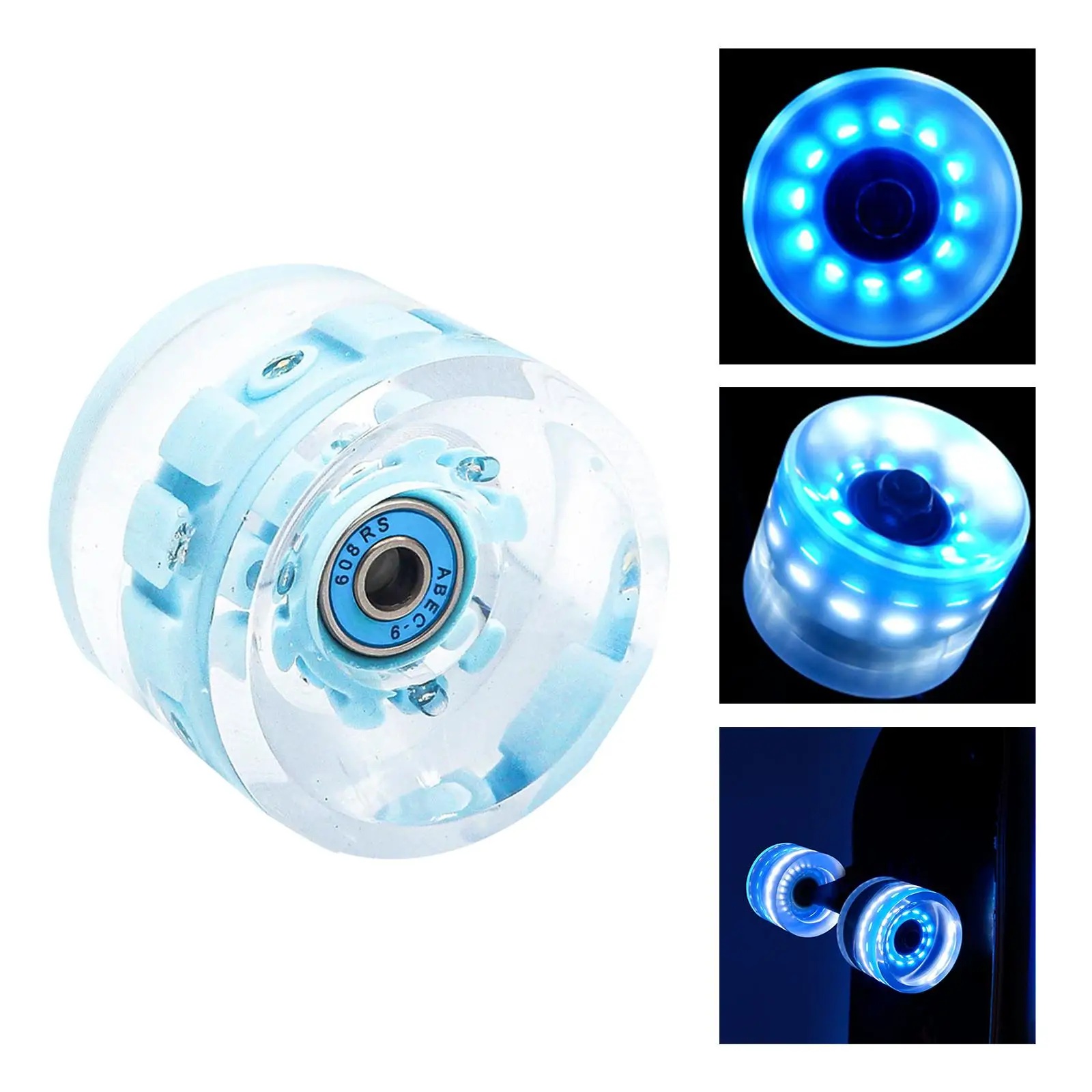 Durable Skateboard Wheels 78A Repair 70Mmx51mm Light up Roller for Double Row