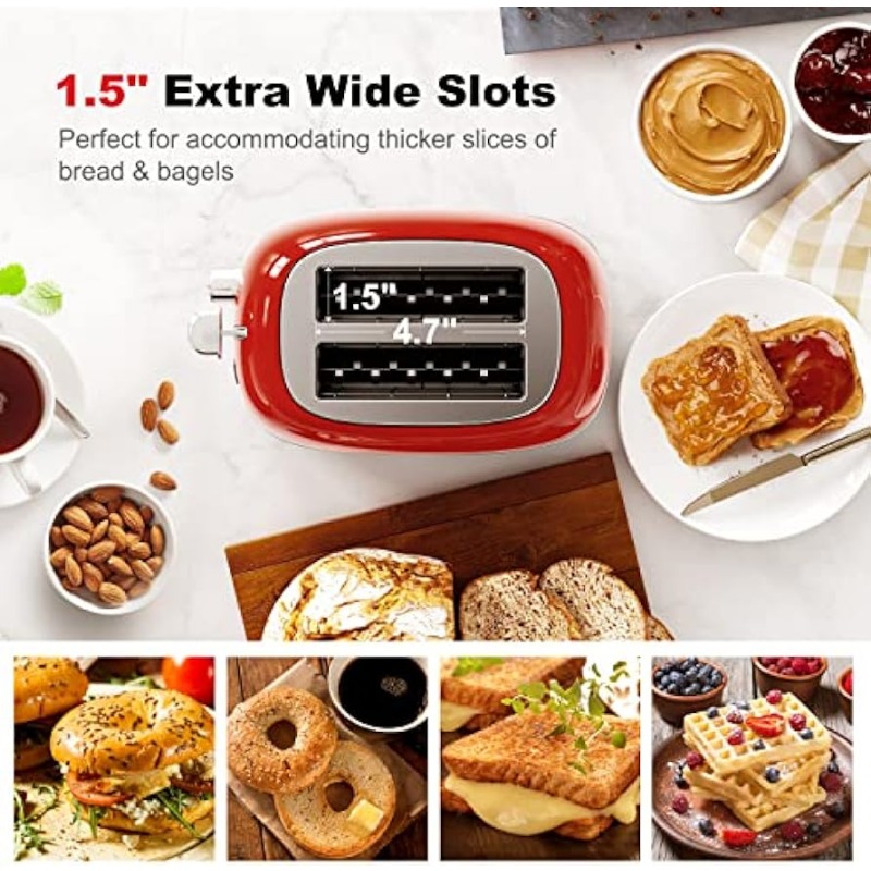 Title 2, 2-Slice Toaster, Slots for Bagels & Thick Bread...