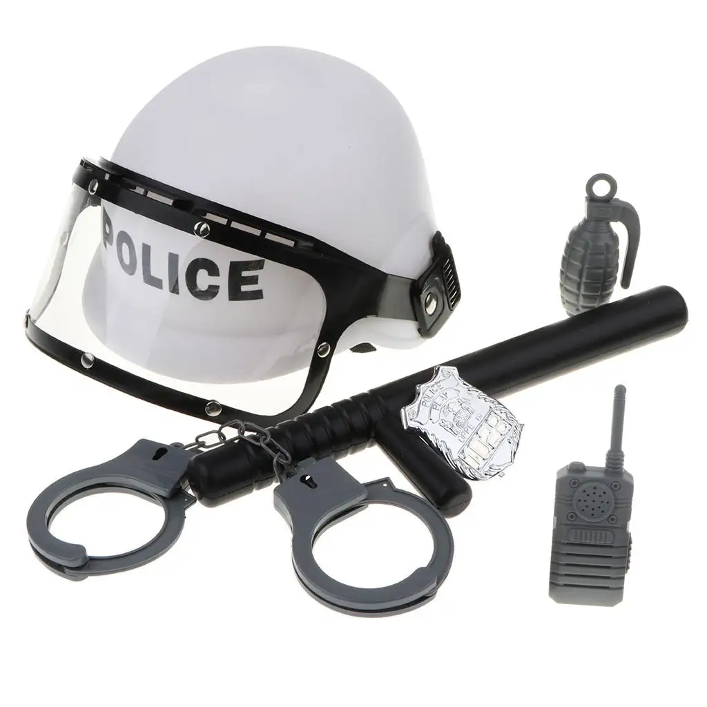 Policeman Pretend Role Play Walkie-talkie Kids Dress Up Toy Costume Cosplay